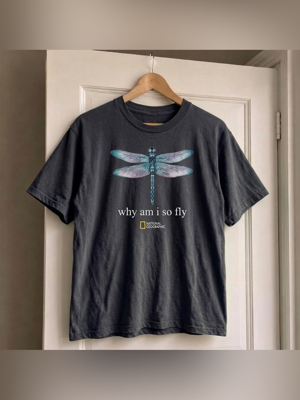Dragonfly Why Am I So Fly Black National Geographic Graphic T-Shirt